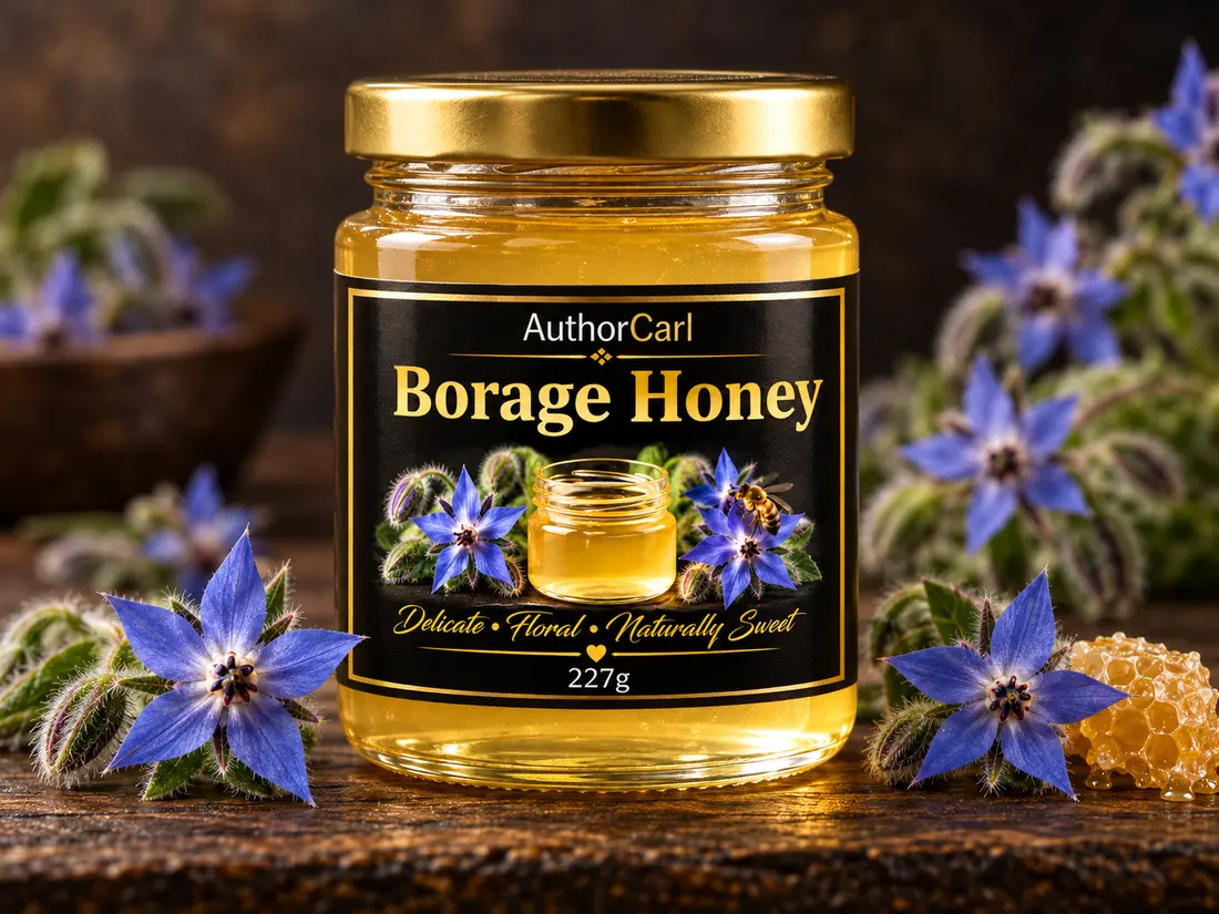 Author Carl Borage Honey 227g jar