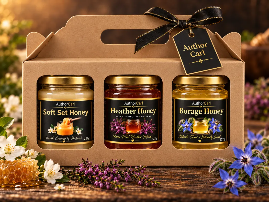 Mixed Honey Gift Pack 2 with Soft Set Heather and Borage Honey