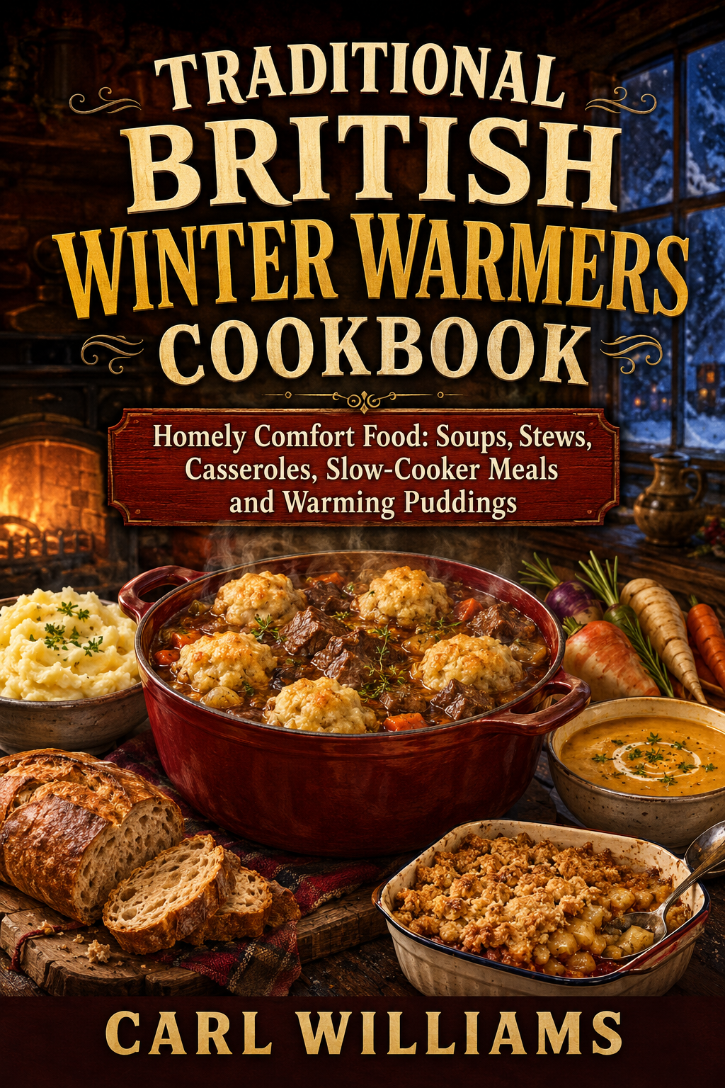 Traditional British Winter Warmers Cookbook (book cover)